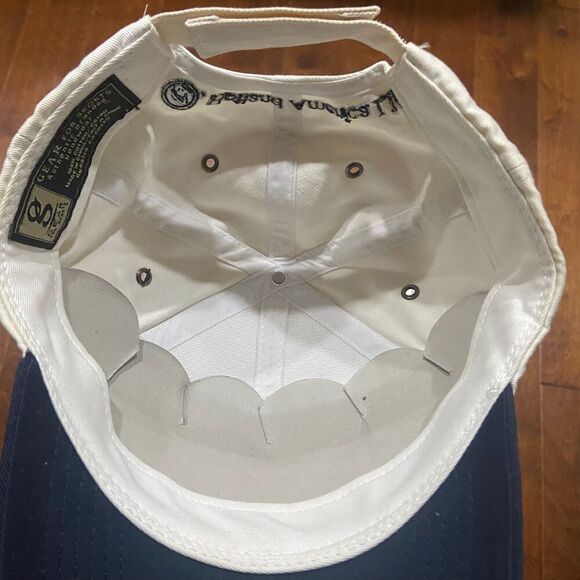 Gear Sports Vintage NWT Eurodam White Navy Embroidered Hat Cap Men's One Size - Picture 6 of 8